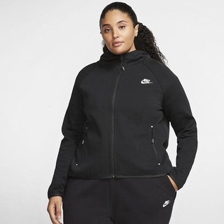 Jachete Nike Sportswear Tech Fleece Cape Plus Size Dama Negrii Albi | CKSF-15302